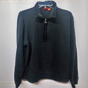 Hugo Boss Half Zip Pullover Cotton Men's Lg Gray